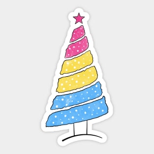 Pansexual Christmas Tree Sticker